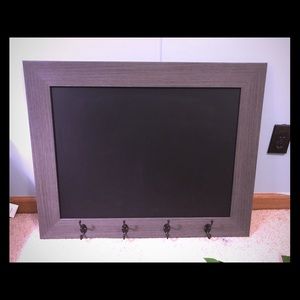 Chalk board coat hanger